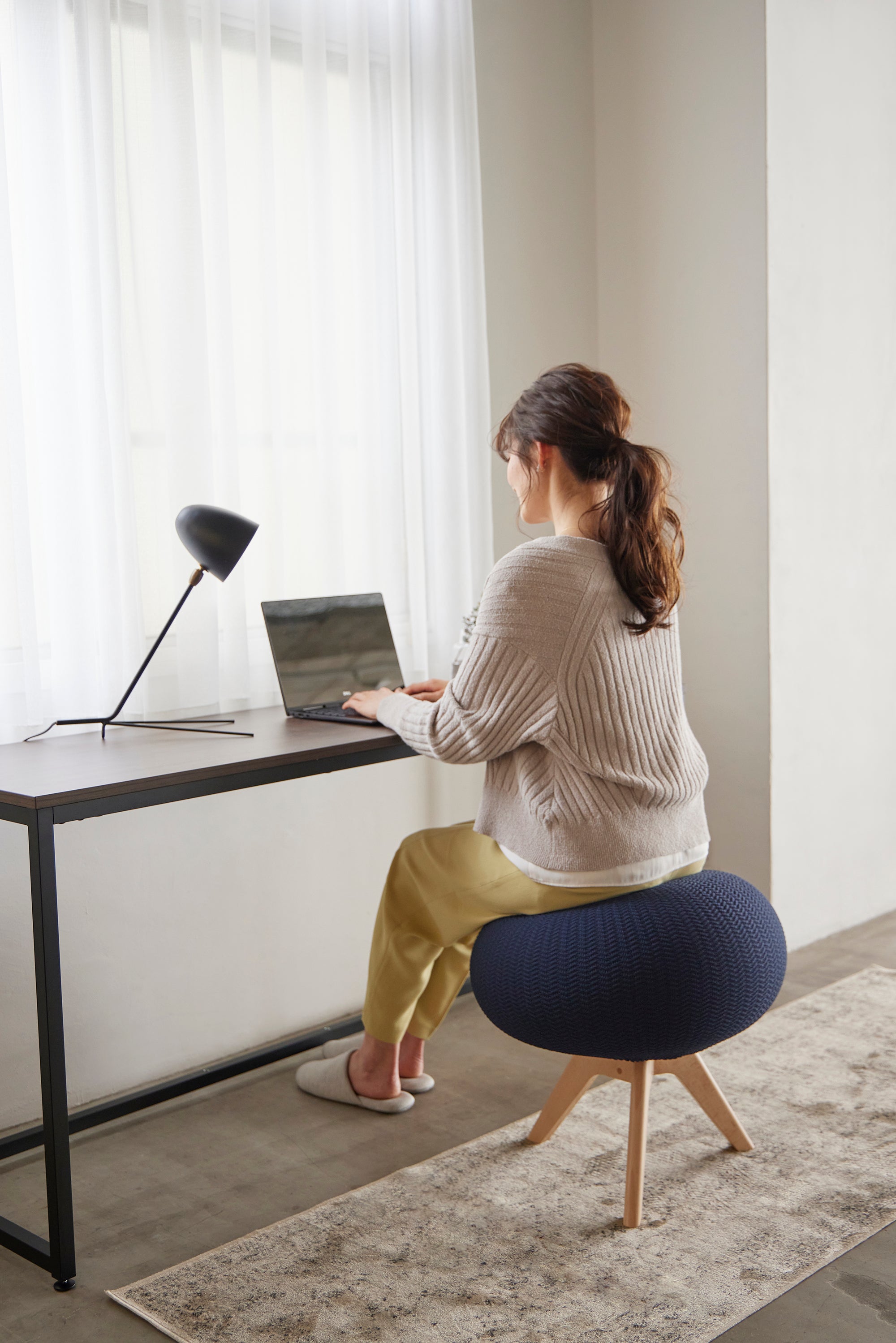 PUFFBO ニットスツール ラージ ベージュ PUFFBO ニットスツール ラージ ベージュ 自由にカスタマイズ LARGE